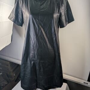 Women's DKNY Faux-Leather Shift Dress Size 4